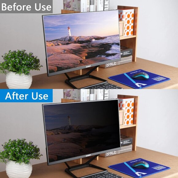 19" Privacy Screen Filter 5:4 | Anti-Glare, Blue Light, Removable Monitor Cover - Picture 7 of 7